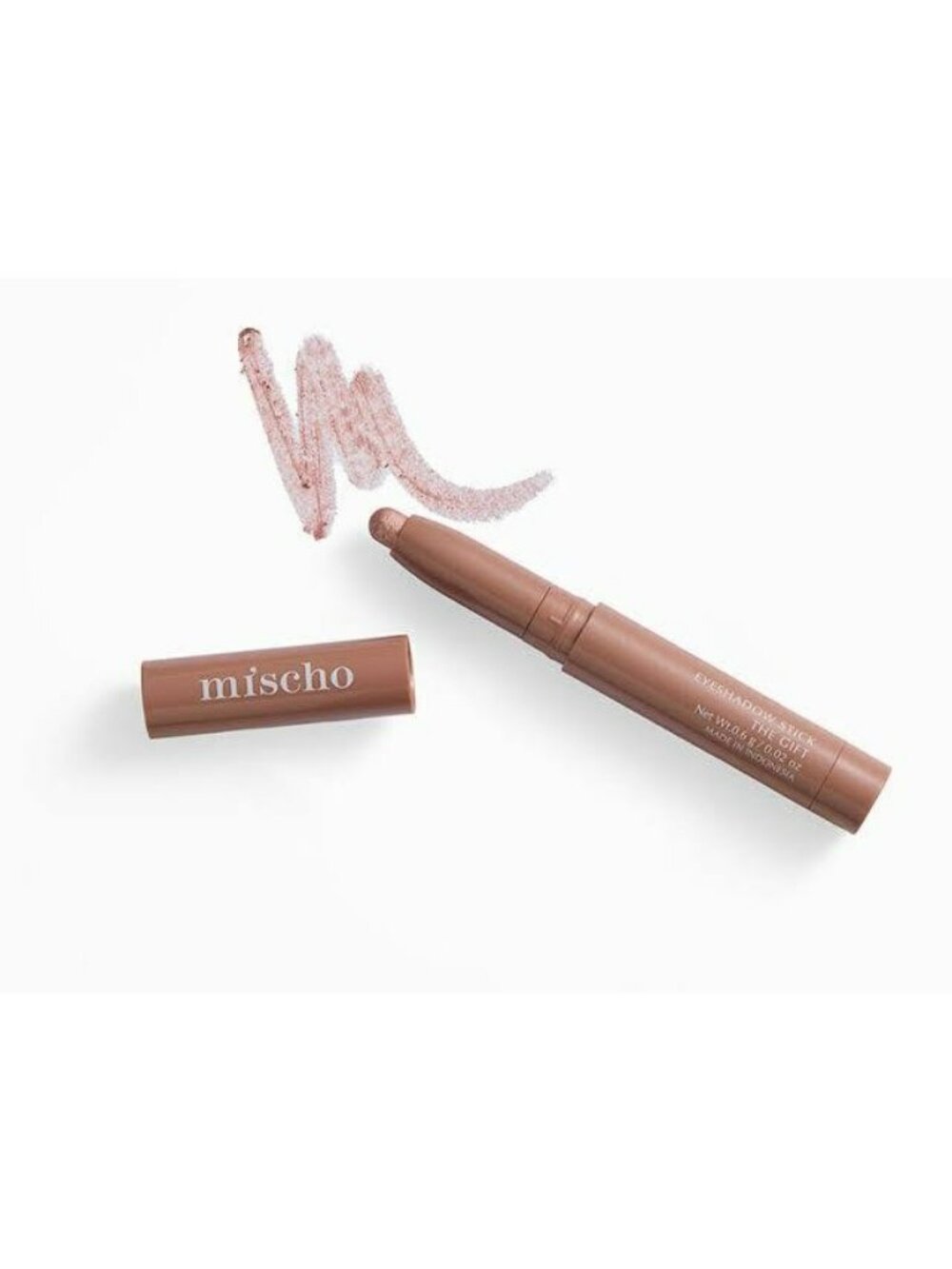Mischo Beauty Dual-Ended Eyeshadow Stick "The Gift" Matte Taupe & Pink Shimmer